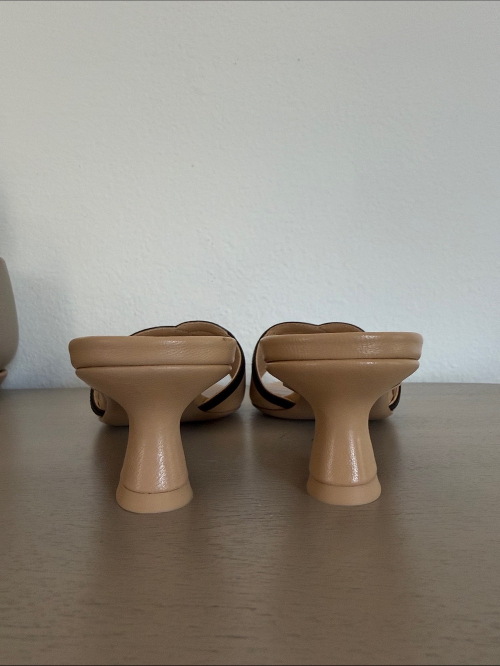 CHANEL Beige and Black CC Cutout Mule - Picture 10 of 10